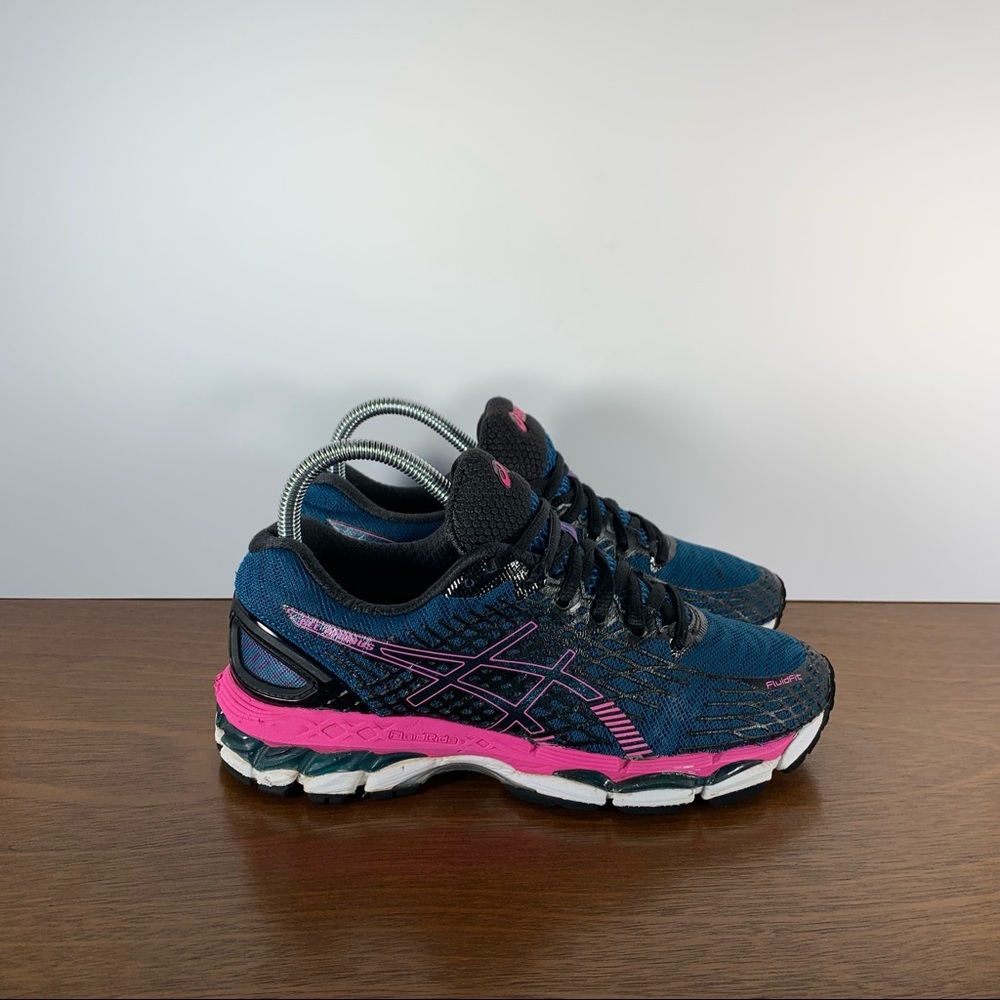 Asics - Gel Nimbus Athletic Shoes Blue Pink - Women’s 6.5